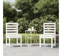 vidaXL Garden Chairs 2 pcs White 40.5x48x91.5 cm Solid Wood Pine, White
