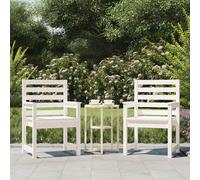 (white pine, 60 x 48 x 91 cm) vidaXL Garden Chairs Outdoor Chair Wooden Chair Seating Patio 2 pcs Pinewood