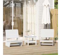vidaXL Garden Chairs 2 pcs White 60x64x70.5 cm Solid Wood Pine