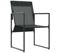 vidaXL Garden Chairs 4 pcs Black and anthracite 50.5 x 59 x 81.5 cm, Garden and