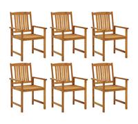 vidaXL Garden Chairs 6 pcs Solid Acacia Wood