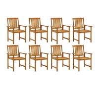 vidaXL Garden Chairs 8 pcs Solid Acacia Wood