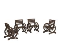 vidaXL Garden Chairs Dining Chair Outdoor Seat Chair 4 pcs Solid Wood Fir
