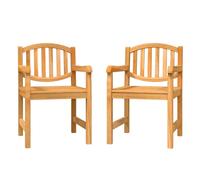 vidaXL Garden Chairs Outdoor Chair Lounge Chair Armchair 2 pcs Solid Wood Teak