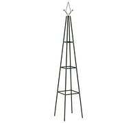 vidaXL Garden Climbing Plant Racks 2 pcs Dark Green 35x35x195 cm Iron