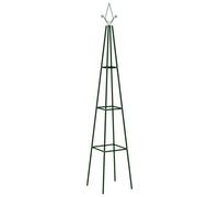 Vidaxl Garden Climbing Plant Racks 2 Pcs Dark Green 35X35X195 Cm Iron