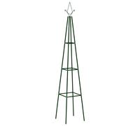 vidaXL 2x Garden Climbing Plant Racks Dark Green Iron Outdoor Display Stand