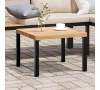 vidaXL Garden Coffee Table Patio Table Outdoor Table Black Powder-coated Steel