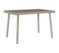 vidaXL Garden Coffee Table Rectangular Light Grey 60x40x37 cm Poly Rattan