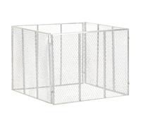 vidaXL Garden Composter 100x100x77 cm Galvanised Iron Compost Bin Waste Box