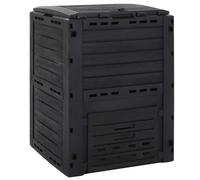 vidaXL Garden Composter Black 280 L Polypropylene Compost Tumbler Waste Box