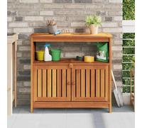vidaXL Garden Console Table 80x35x75 cm Solid Wood Acacia, Brown