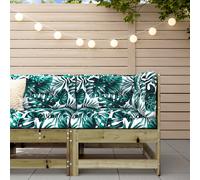 Corner sofa natural impregnated pinewood grey 62x66x70.5 cm outdoor slatted 3pc