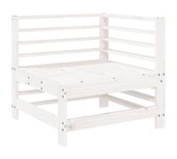 vidaXL Garden Corner Sofa Outdoor Sectional Sofa Couch White Solid Wood Pine