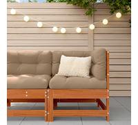 vidaXL Garden Corner Sofa Solid Pine Wood Wax Brown 62 x 62 x 70.5 cm