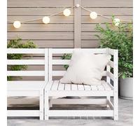 vidaXL Garden Corner Sofa White Solid Wood Pine, White