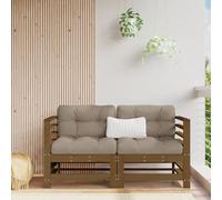 vidaXL Garden Corner Sofas 2 pcs Honey Brown Solid Wood Pine