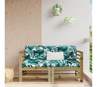 vidaXL Garden Corner Sofas Outdoor Sectional Sofa 2 pcs Impregnated Wood Pine