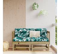 Corner Sofa 61 x 61 x 62 cm Natural Impregnated Solid Pinewood Outdoor Seat Set