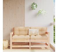 Garden Corner Sofas Outdoor Sectional Sofa Couch 2 pcs Solid Wood Pine vidaXL