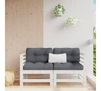 vidaXL Garden Corner Sofas Outdoor Sectional Sofa 2 pcs White Solid Wood Pine