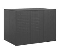vidaXL Garden Cushion Box PE Rattan 145x100x103 cm Black UK HOT