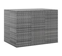 vidaXL Garden Cushion Box PE Rattan 145x100x103 cm Grey