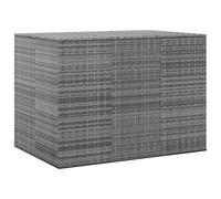 vidaXL Garden Cushion Box PE Rattan 145x100x103 cm Grey UK HOT