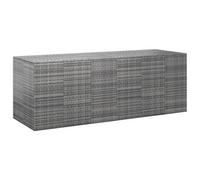 Vidaxl Garden Cushion Box Pe Rattan 291X100.5X104 Cm Grey