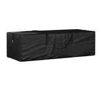 vidaXL Garden Cushion Storage Bag - Durable and Lightweight Polyethylene Material, Black UV- Outdoor Accessories Bag with Handles and Zipper