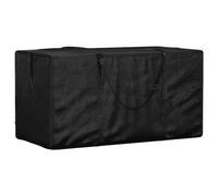 vidaXL Garden Cushion Storage Bag - Black PE 150x75x75 cm - Water/UV- Zippered Patio Storage Solution