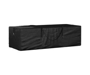vidaXL Garden Cushion Storage Bag - Durable and Lightweight Polyethylene Material, Black UV- Outdoor Accessories Bag with Handles and Zipper