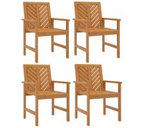 vidaXL Garden Dining Chairs Outdoor Dining Chairs 4 pcs Solid Wood Acacia