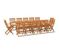 vidaXL Garden Dining Set 13 Piece Outdoor Table and Chair Solid Wood Acacia