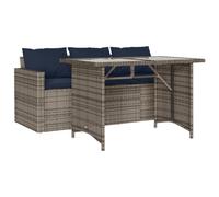vidaXL Garden Dining Set 2 Piece with Cushions, 3-seater Sofa for Patio, Outdoor
