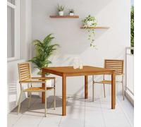 vidaXL Garden Dining Set 3 pcs Beige Solid Acacia Wood