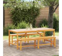 vidaXL Garden Dining Set 3 pcs Brown Solid Acacia Wood, Brown