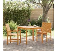 Garden Dining Set 3 pcs Brown Solid Acacia Wood