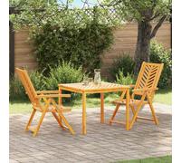Garden Dining Set 3 pcs Brown Solid Acacia Wood