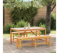 vidaXL Garden Dining Set 3 pcs Brown Solid Acacia Wood