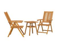 vidaXL Garden Dining Set 3 pcs Brown Solid Acacia Wood, Modern Outdoor Dining Se