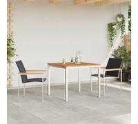 vidaXL Garden Dining Set 3 pcs Solid Acacia Wood and Stainless Steel