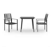vidaXL Garden Dining Set 3 Piece Outdoor Table and Chairs Patio Furniture