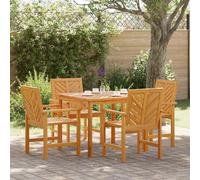 vidaXL Garden Dining Set 5 pcs Brown Solid Acacia Wood