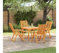vidaXL Garden Dining Set 5 pcs Brown Solid Acacia Wood
