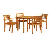 vidaXL Garden Dining Set 5 pcs Brown Solid Acacia Wood, Brown