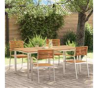 vidaXL Garden Dining Set 5 pcs Brown Solid Acacia Wood, Brown