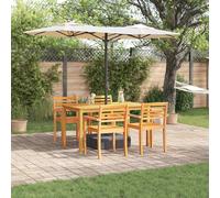 vidaXL Garden Dining Set 5 pcs Brown Solid Acacia Wood