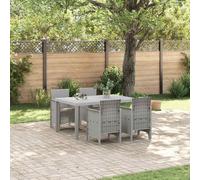 Garden Dining Set Polt rattan Outdoor Furniture Set Al Fresco Dining vidaXL