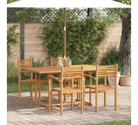 vidaXL Garden Dining Set 5 pcs Natural Solid Acacia Wood